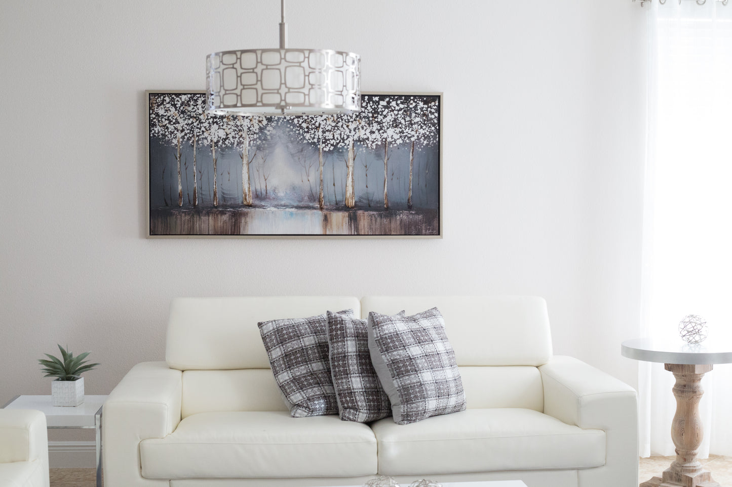 white smartan sofa